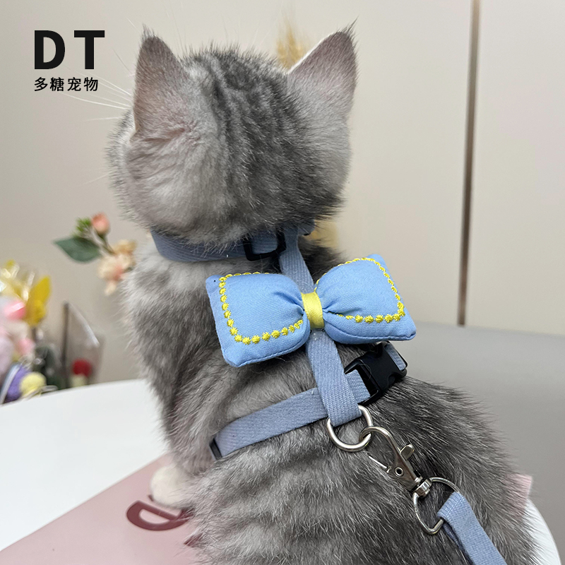 猫咪宠物牵引绳防止脱外出神器布偶缅因德文专用遛猫绳子小型犬绳 - 图0