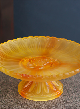 红莲之缘琉璃供奉摆件中式室内