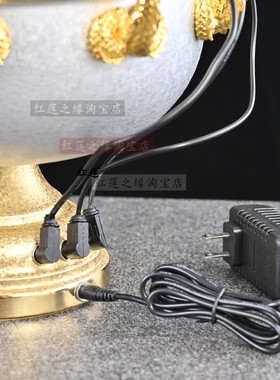 九龙浴佛盆太子佛财神水晶球摆件