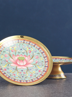 蓝色合金佛具用品套装