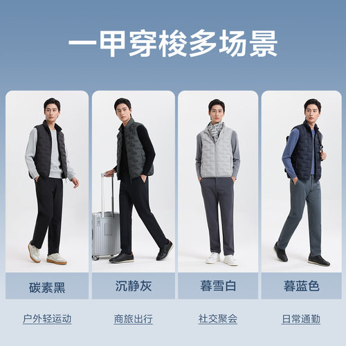 【轻薄无压】浪登羽绒服马夹男短2025年冬季内搭外穿马甲背心内胆 - 图2