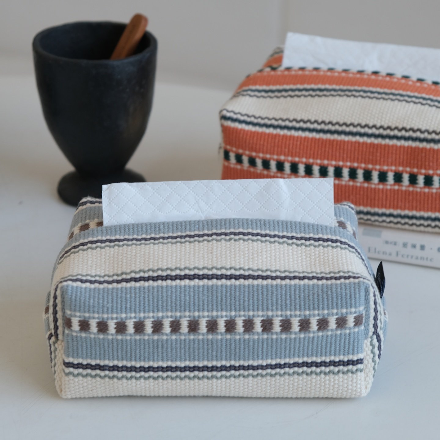 重工高级感纸巾盒中古风红色复古包豪斯纸巾袋桌面抽纸收纳ins风,淘宝优惠券,粉丝福利购,淘宝优惠卷