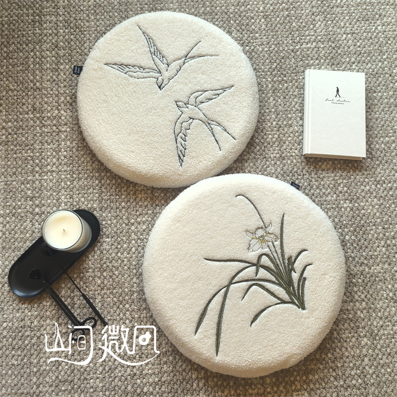 Memory foam seat cushion, antique French style, new Chinese style chair cushion, bay window, latex fart cushion, round cushion, round stool cushion, round