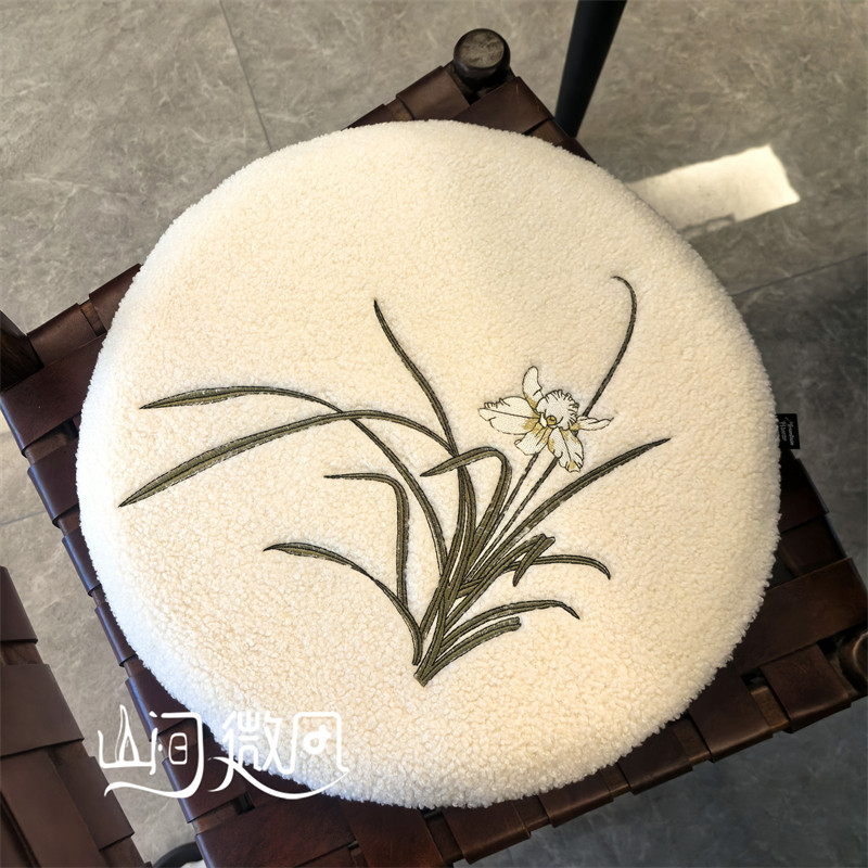 Memory foam seat cushion, antique French style, new Chinese style chair cushion, bay window, latex fart cushion, round cushion, round stool cushion, round