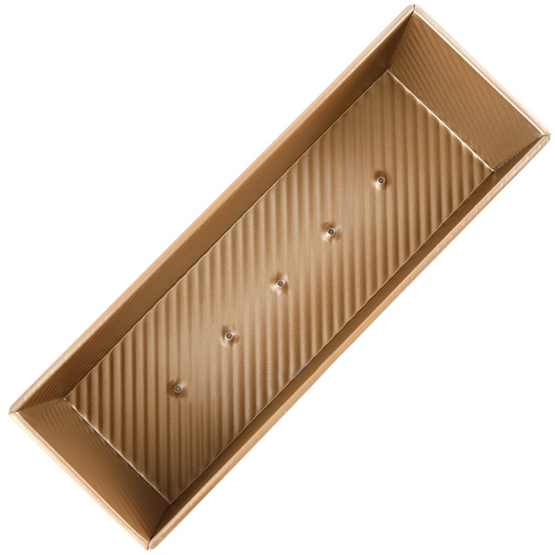 三能吐司模具1200g金色波纹不沾土司盒带盖套装 面包烘焙用SN2006 - 图3