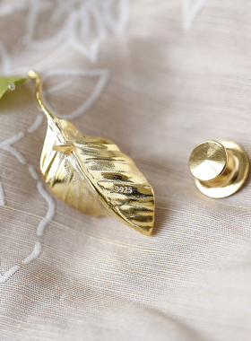 秋日私语丨气质文艺纯银树叶胸针