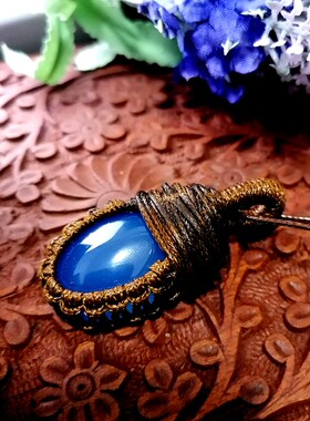 项链天然原石手工编织