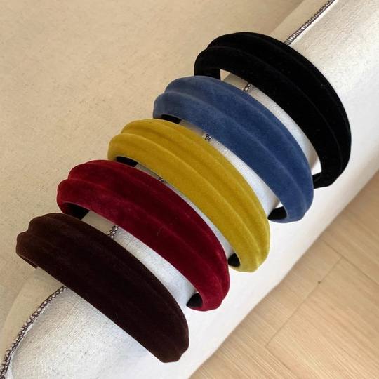 韩式甜美宽边丝绒发箍女2025新款高级感头箍日常外戴百搭发卡发饰