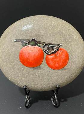 石头摆件现代书房手绘