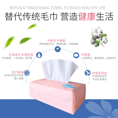 洗脸巾一次性珍珠棉面巾纸美容院洁面巾干湿两用加厚大卷全棉柔巾 - 图2