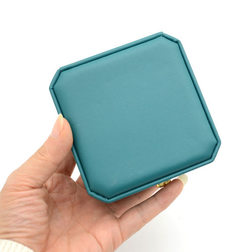 皇冠八角PU皮戒指吊坠手镯手链项链挂件耳钉钻石饰品首饰包装盒子 - 图1