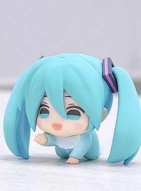 Q版初音公仔二次元宝贝初音扭蛋玩具娃娃机公仔收藏摆件批发