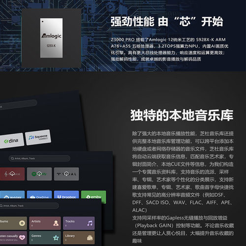芝杜Z3000PRO8K蓝光硬盘播放器HDR杜比全景声家庭影院双HDMI输出 - 图1