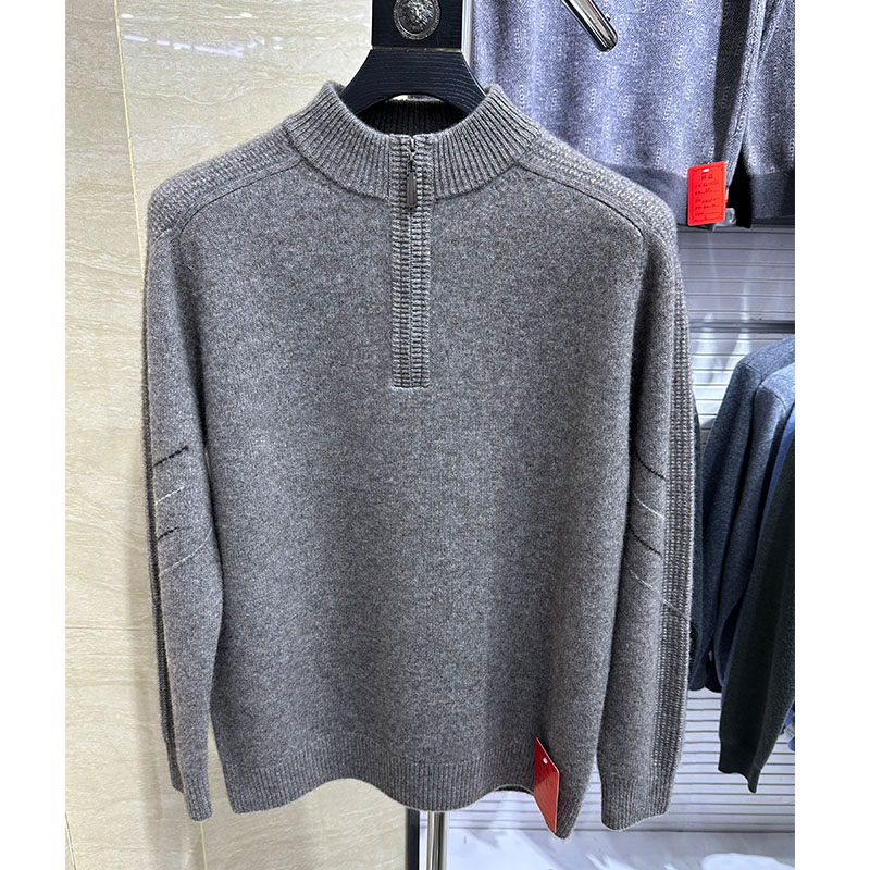 羊绒衫男100纯羊绒高端上衣高级感毛衣男款冬季加厚拉链领羊毛衫,淘宝优惠券,粉丝福利购,淘宝优惠卷