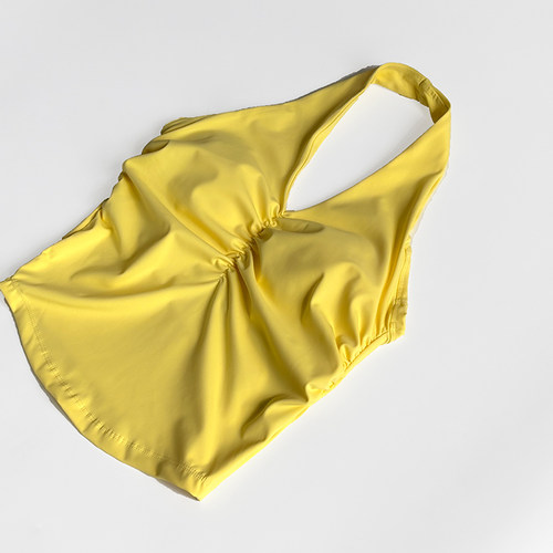 时尚撸铁猫挂脖文胸防震瑜伽背心女一体杯运动内衣速干健身服上衣 - 图2