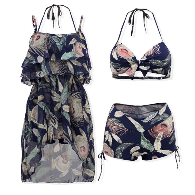 网红风2026新款情侣款泳衣分体三件套比基尼保守温泉显瘦沙滩裤男,淘宝优惠券,粉丝福利购,淘宝优惠卷