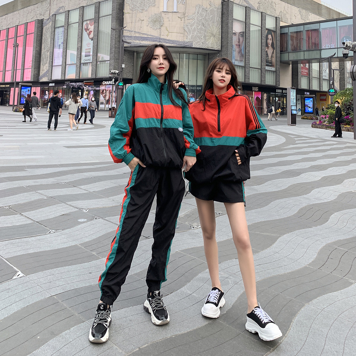 小鹿要飞夏季新款撞色休闲防晒外套 小鹿要飞 杨雅熙定制时尚套装