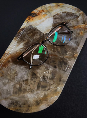 天然大理石托盘摆件轻奢家居装饰