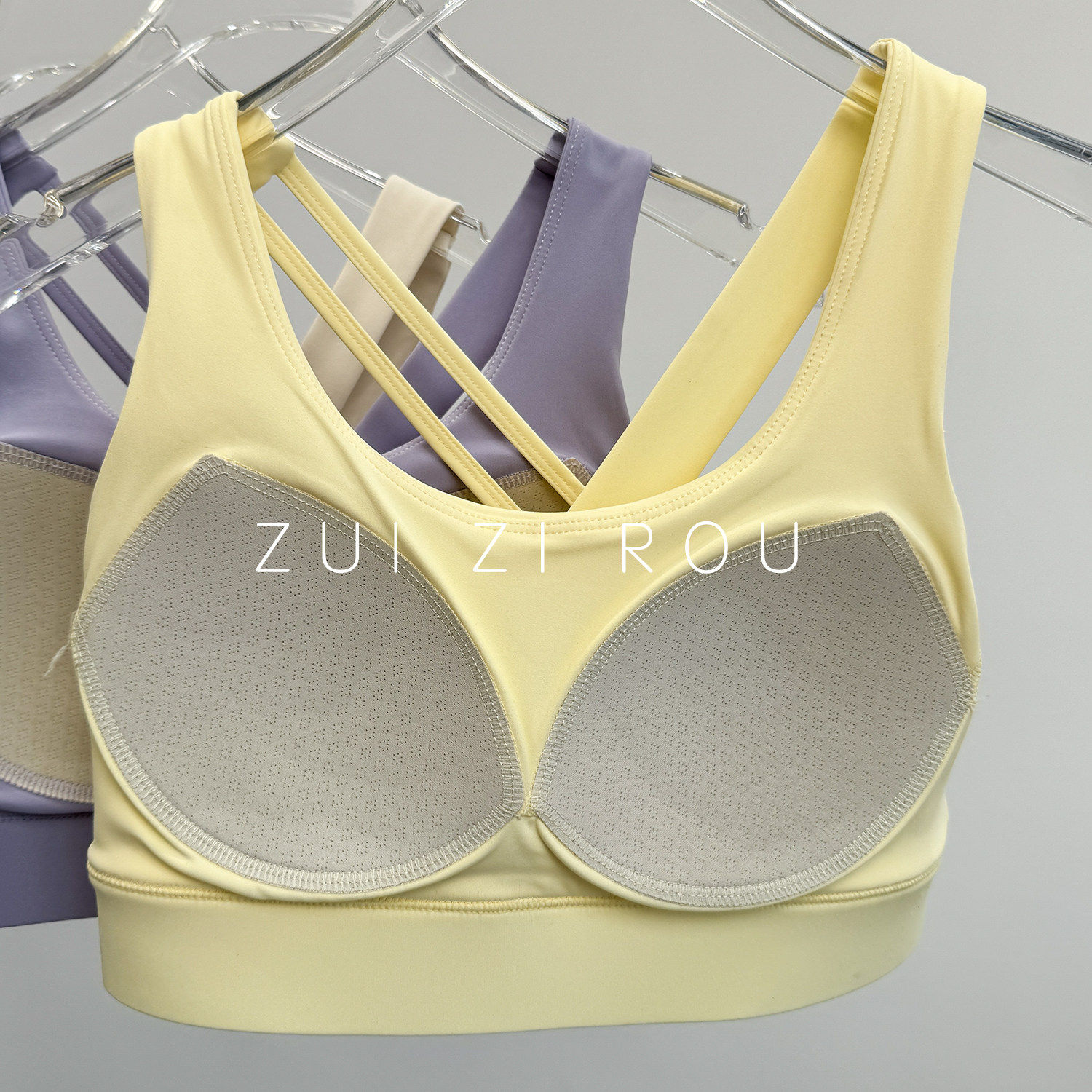 高强度防震运动背心女交叉美背一体式胸垫瑜伽内衣跑步健身文胸,淘宝优惠券,粉丝福利购,淘宝优惠卷