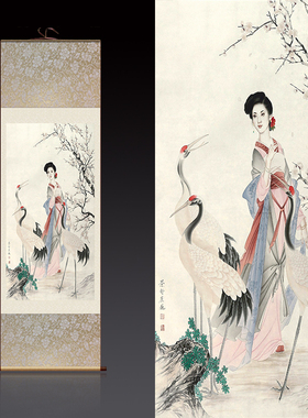 松鹤国画名人客厅玄关书房装饰画