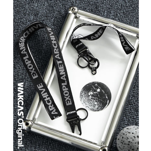 个性潮黑色短手绳新款长挂绳手机扁绳原创设计小众相机短绳苹果 - 图1