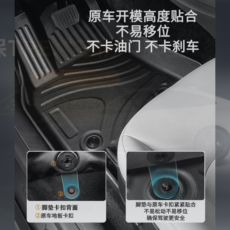2024新款北京BJ30轻野AIR PRO MAX魔核脚垫TPE防水环保橡胶脚踏垫