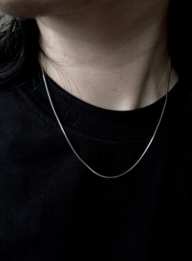 锁骨链蛇骨链小众简约项链 925银链