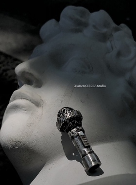 话筒麦克风项链手工银饰定制乐队歌手摇滚民谣rapper配饰小众项链