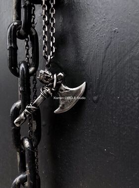 小众暗黑先锋风手工纯银配饰项链
