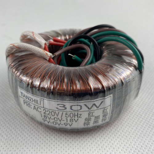 30W环形变压器220V双18V双9V发烧HIFI音响电源纯铜足功率单相隔离 - 图0