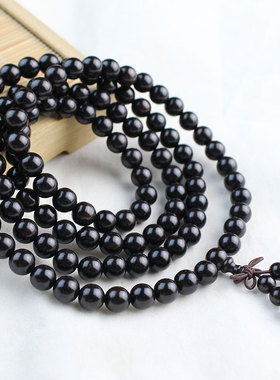 天然手串佛珠多圈饰品黑黄檀