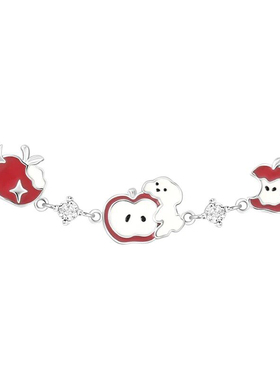 苹果派小狗吊坠可爱手链轻奢小众