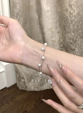 双层转运珠珍珠手链女款轻奢小众