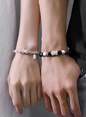 S925纯银貔貅情侣手链送男女朋友