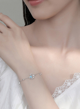 蓝桉与鸟手链女款轻奢小众手饰送女友定情信物七夕情人节生日礼物