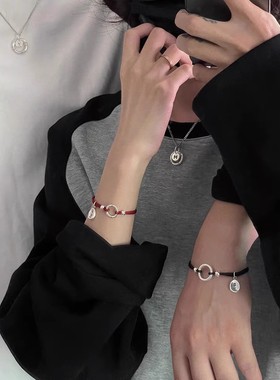 纯银平安扣情侣款手链轻奢小众