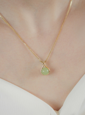 925纯银福袋和田玉项链女