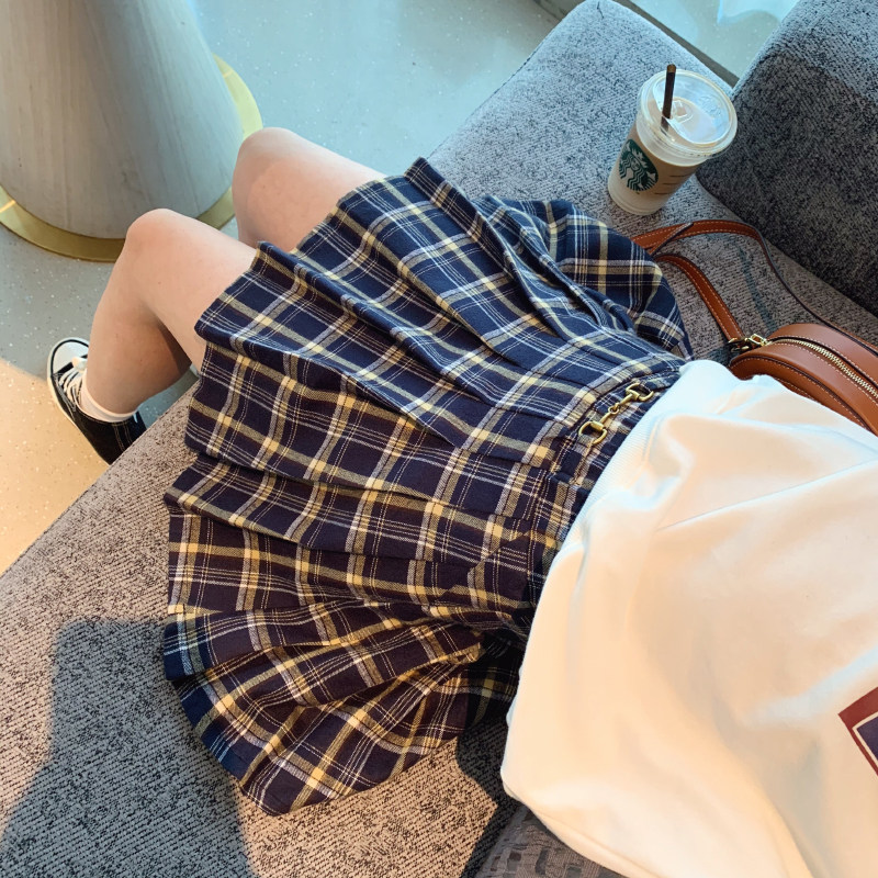 女童格子百褶裙2022春装新款中大童学院风裙子学生JK小短裙半身裙,淘宝优惠券,粉丝福利购,淘宝优惠卷