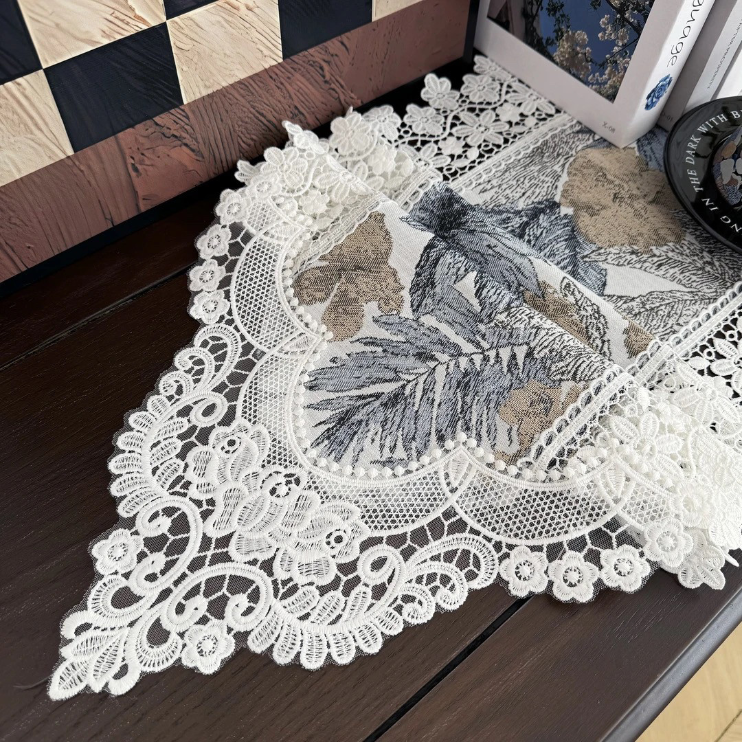 北欧百搭浪漫风餐桌旗美式复古茶几蕾丝桌旗电视柜斗柜法式桌旗,淘宝优惠券,粉丝福利购,淘宝优惠卷