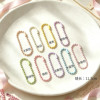 Macaron color bead chain Guka pendant spelled beans