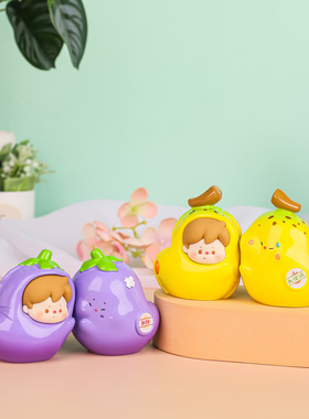 阿不生鲜贴贴小摆件情侣礼物一对摆件可爱树脂工艺品桌面摆件