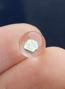 天然水晶包裹体黄铜矿吊坠圆珠DIY铜矿单珠饰品项链可做戒指8mm