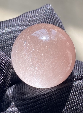 天然水晶顺发粉兔毛吊坠圆珠DIY兔毛单珠饰品项链15mm一物一图