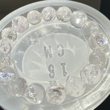 天然水晶包裹体胆包吊坠圆珠可做手串配珠12mm左右一物一图