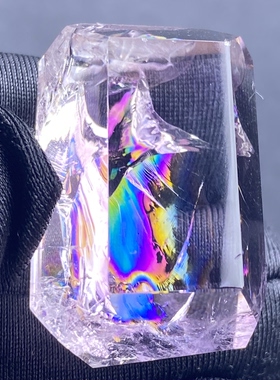 天然紫水晶彩虹吊坠男女款紫晶饰品项链挂坠一物一图