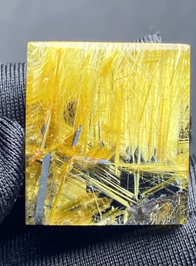 天然水晶钛晶发晶黑云母方牌裸石吊坠项坠挂坠饰品男女款一物一图