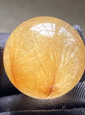 天然水晶发晶吊坠圆珠DIY发晶单珠饰品项链19.5mm一物一图