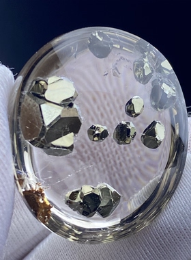 天然水晶全包裹七彩黄铜矿吊坠裸石男女款铜矿项链精品奇石饰品