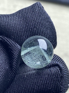 天然水晶绿幽灵银山金字塔吊坠圆珠DIY水晶单珠饰品9.5mm一物一图