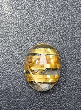 天然水晶钛晶吊坠裸石蛋面DIY发晶饰品配饰可做戒指一物一图